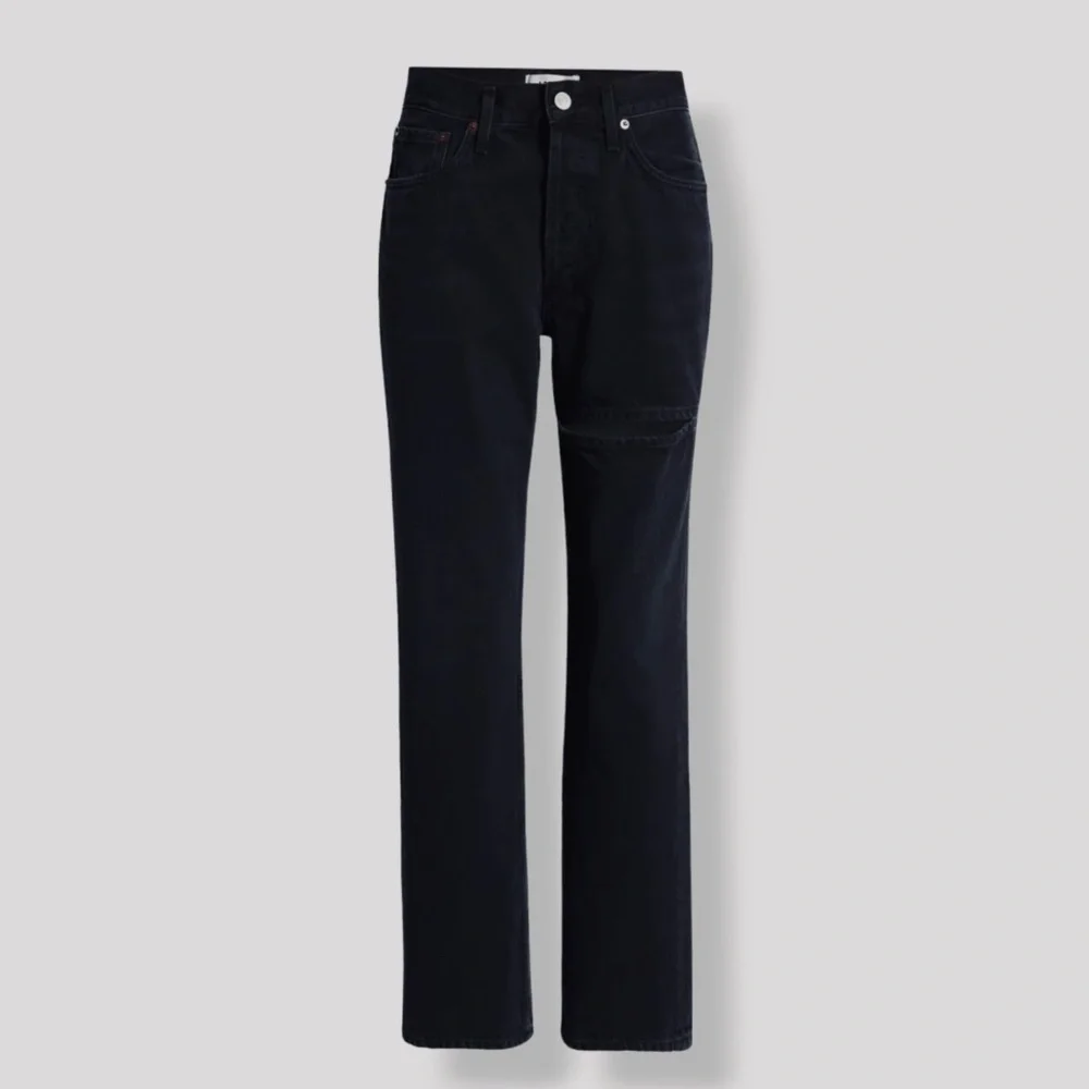 AGOLDE Lana Slice Mid Rise Vintage Straight Leg Jeans Color Decent